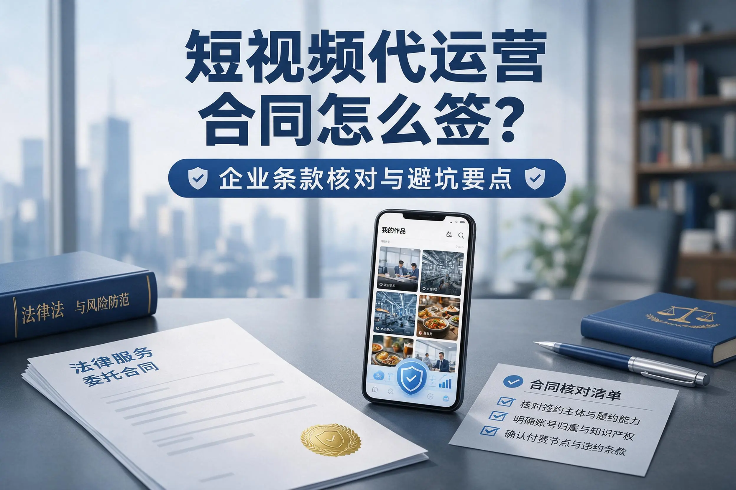 短视频代运营合同怎么签?吐鲁番企业条款核对与避坑要点
