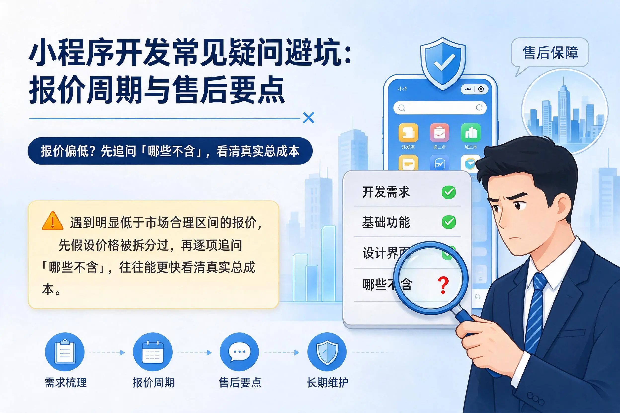 吐鲁番小程序开发常见疑问避坑:报价周期与售后要点