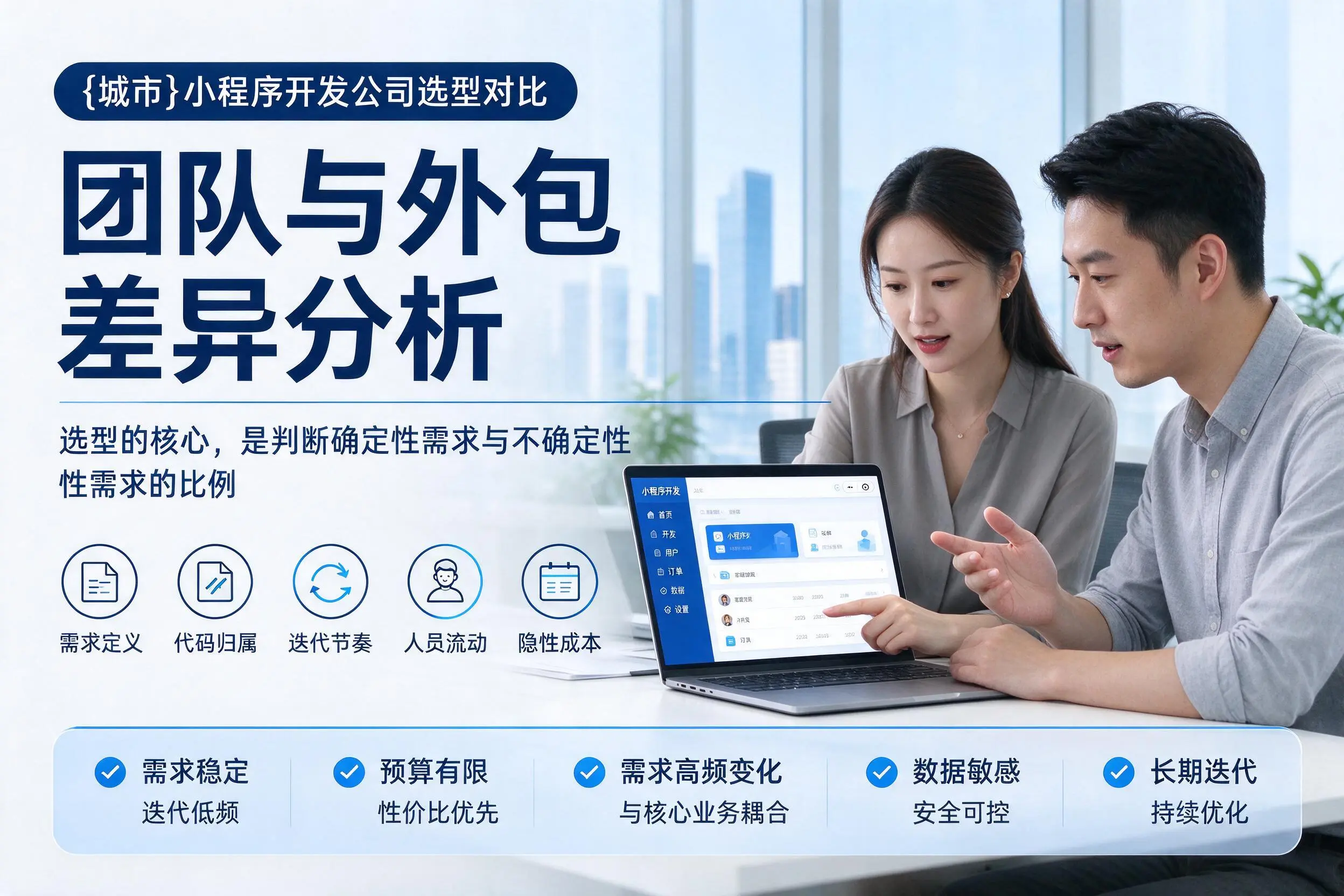 吐鲁番小程序开发公司选型对比:团队与外包差异分析