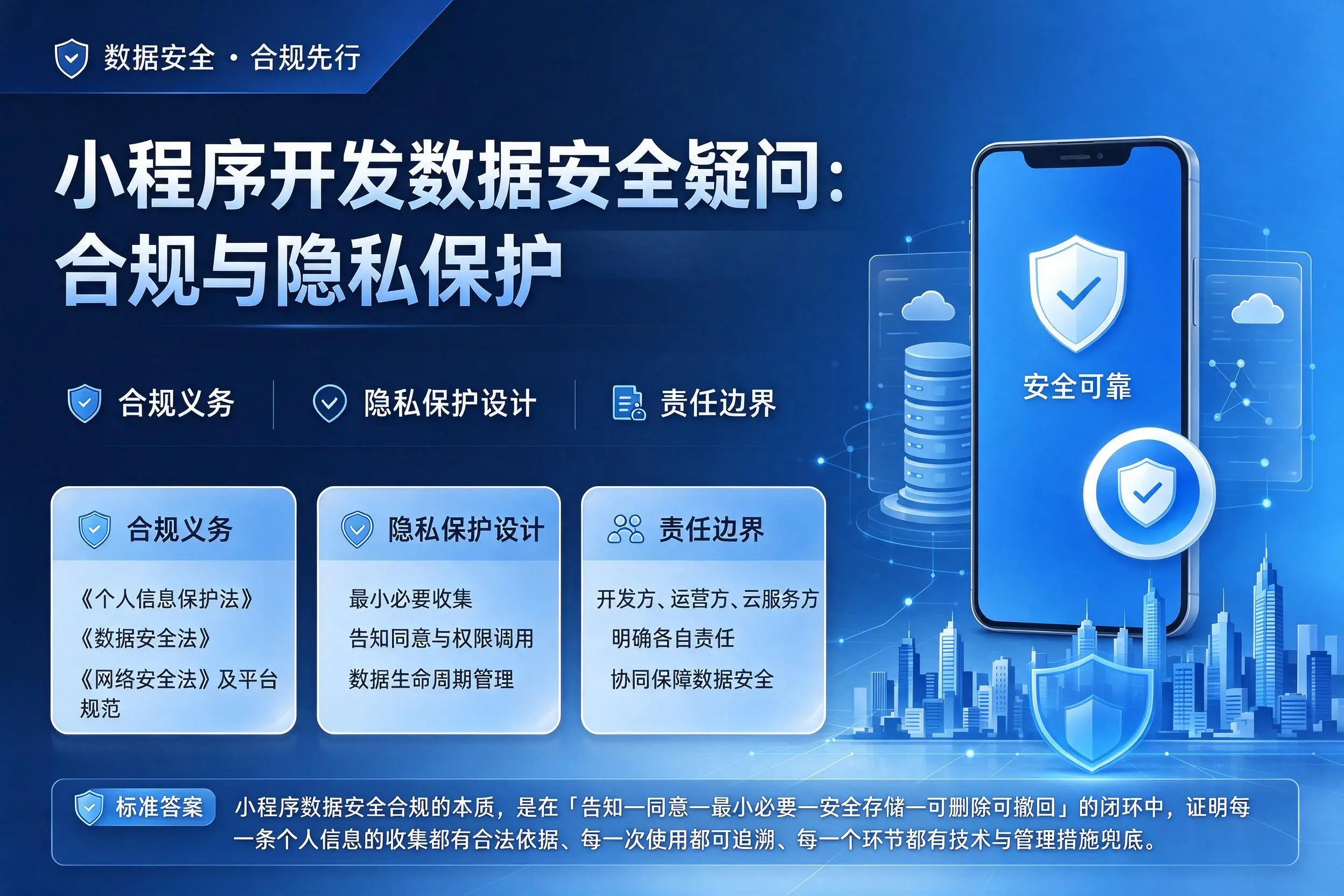 吐鲁番小程序开发数据安全疑问:合规与隐私保护