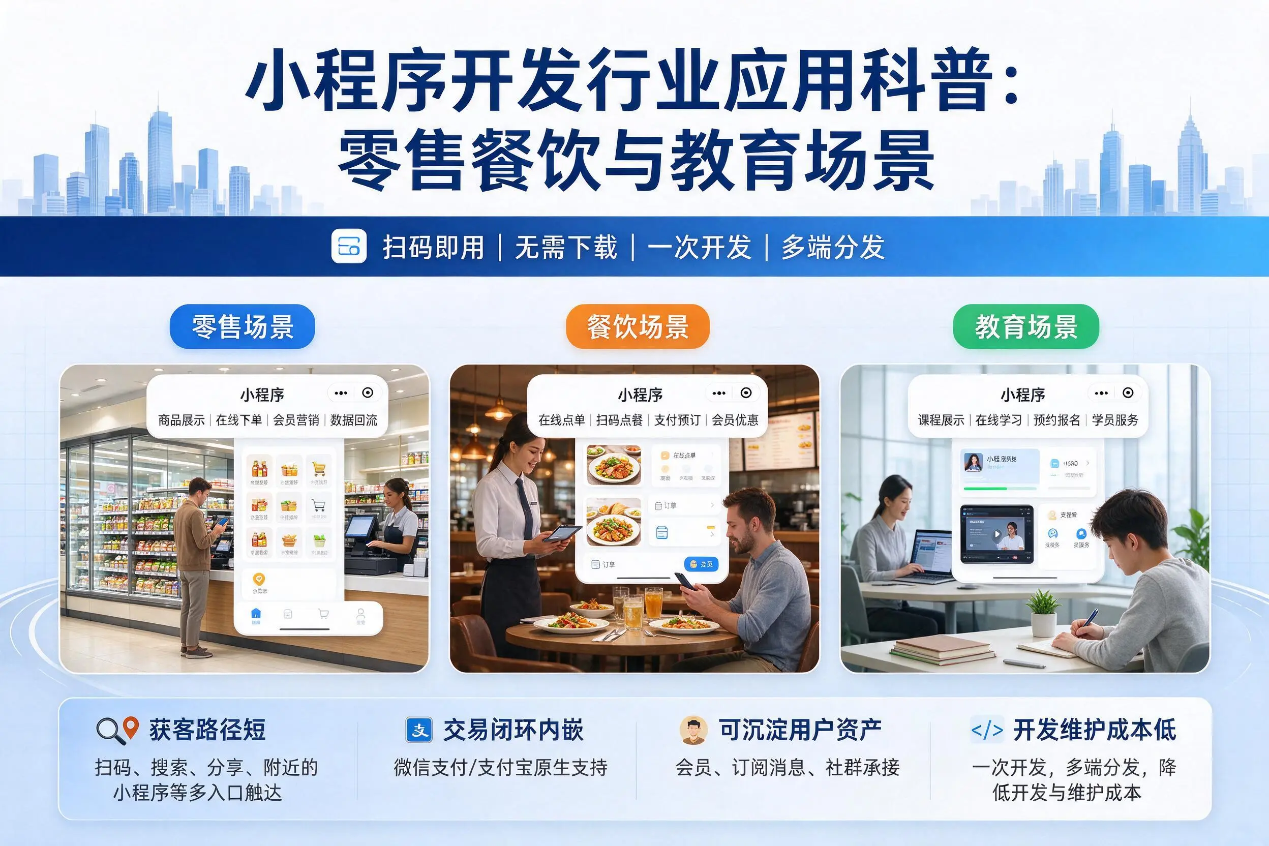 吐鲁番小程序开发行业应用科普:零售餐饮与教育场景
