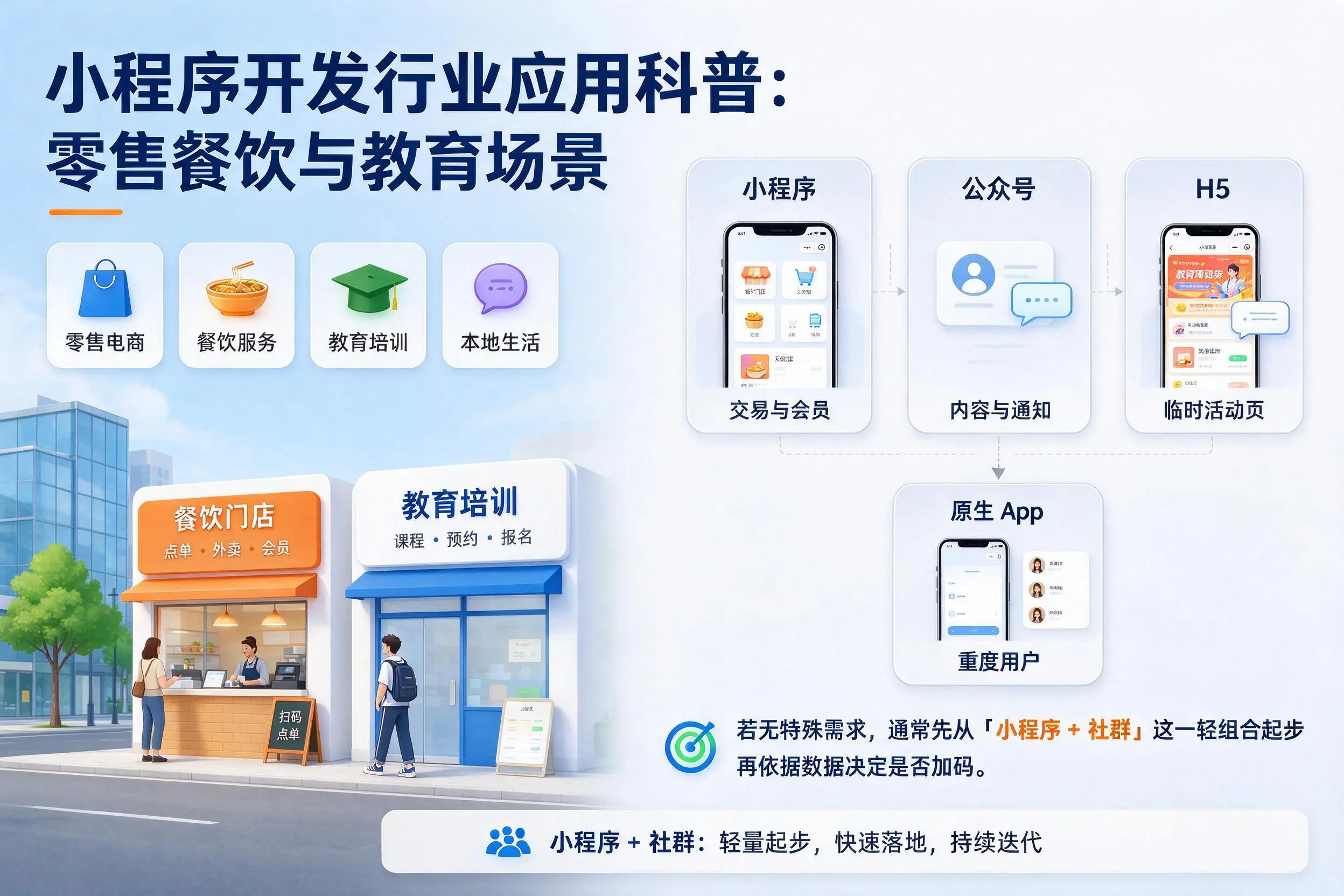 吐鲁番小程序开发行业应用科普:零售餐饮与教育场景