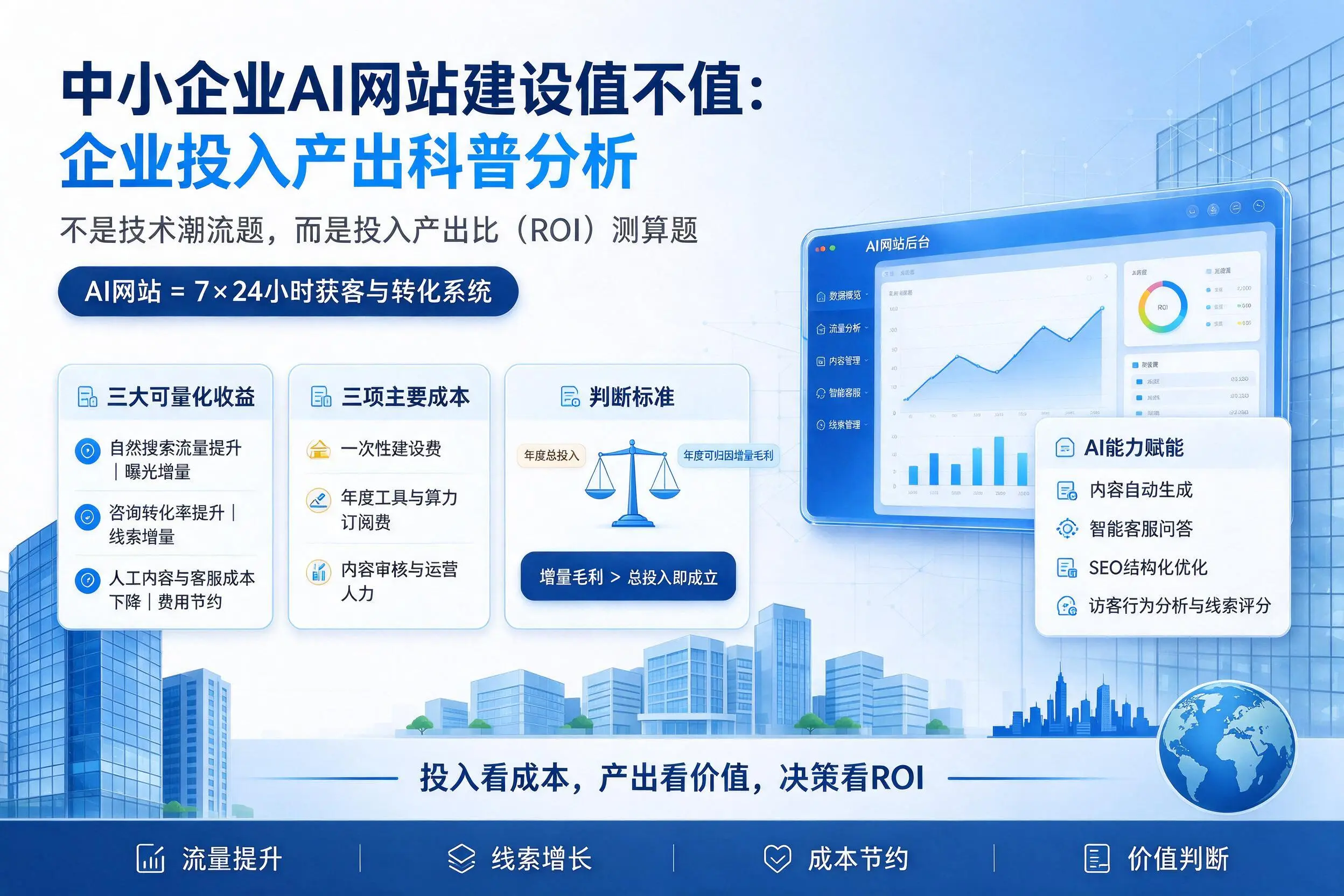 中小企业AI网站建设值不值:吐鲁番企业投入产出科普分析