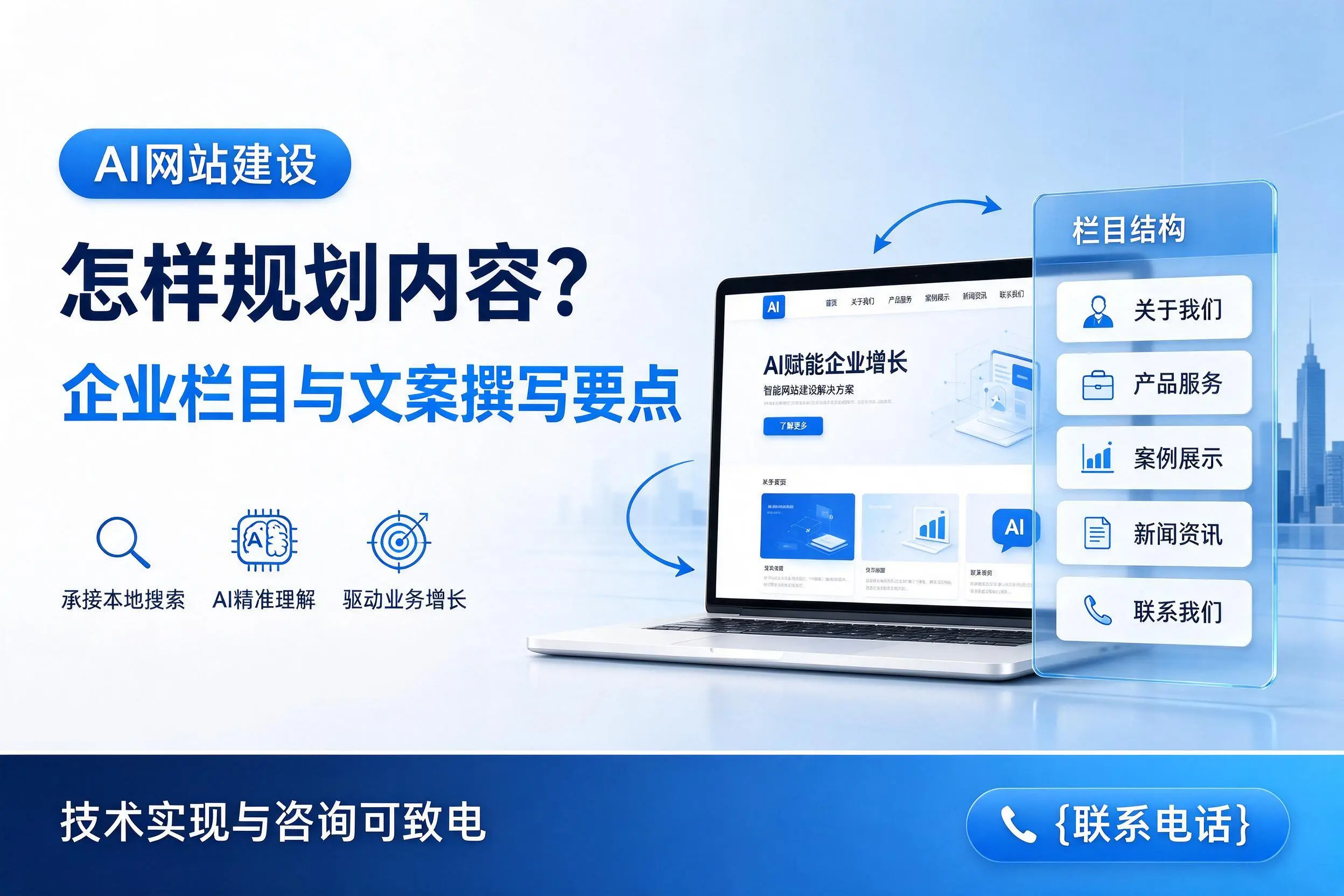 AI网站建设怎样规划内容?吐鲁番企业栏目与文案撰写要点