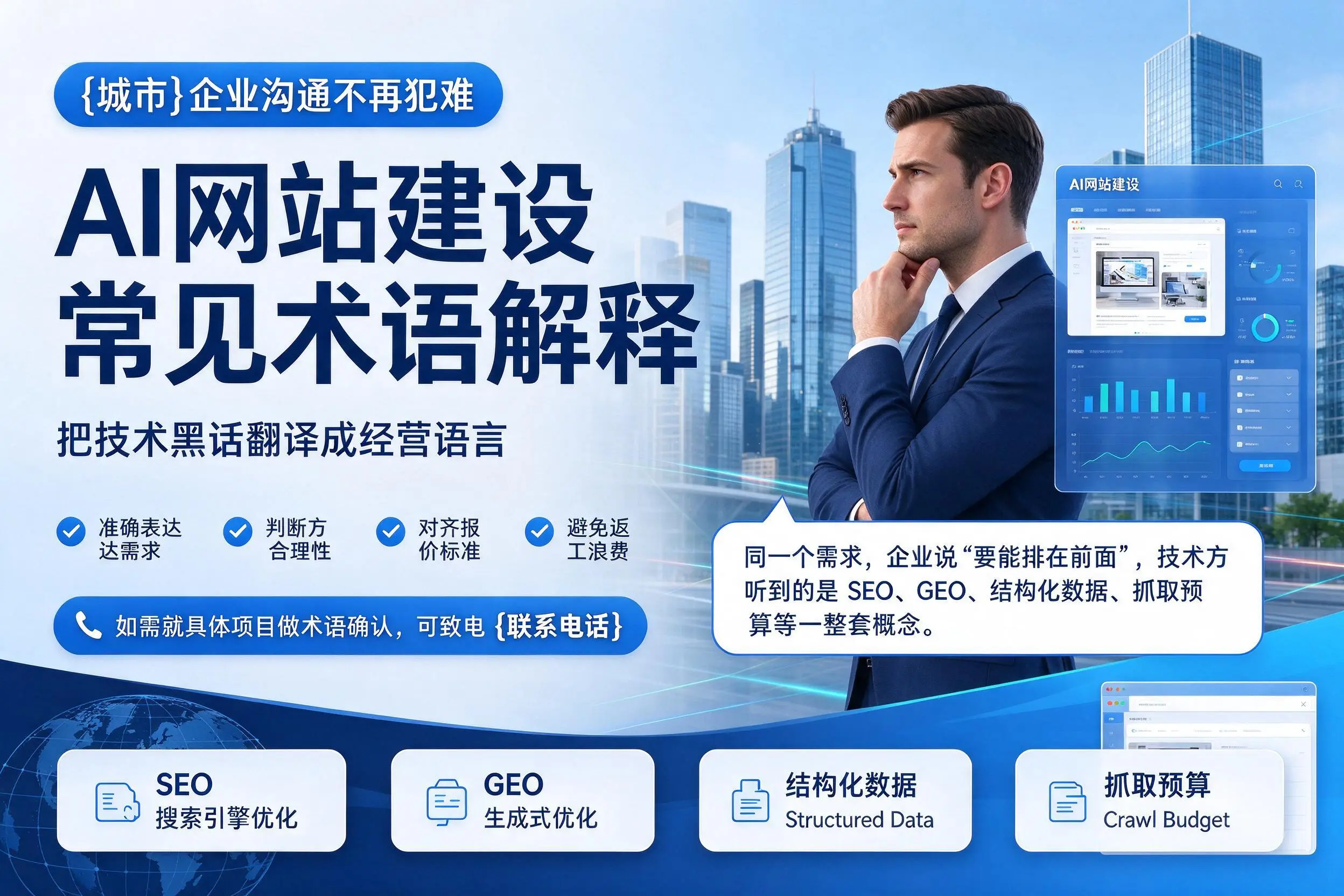 AI网站建设常见术语解释,吐鲁番企业沟通不再犯难