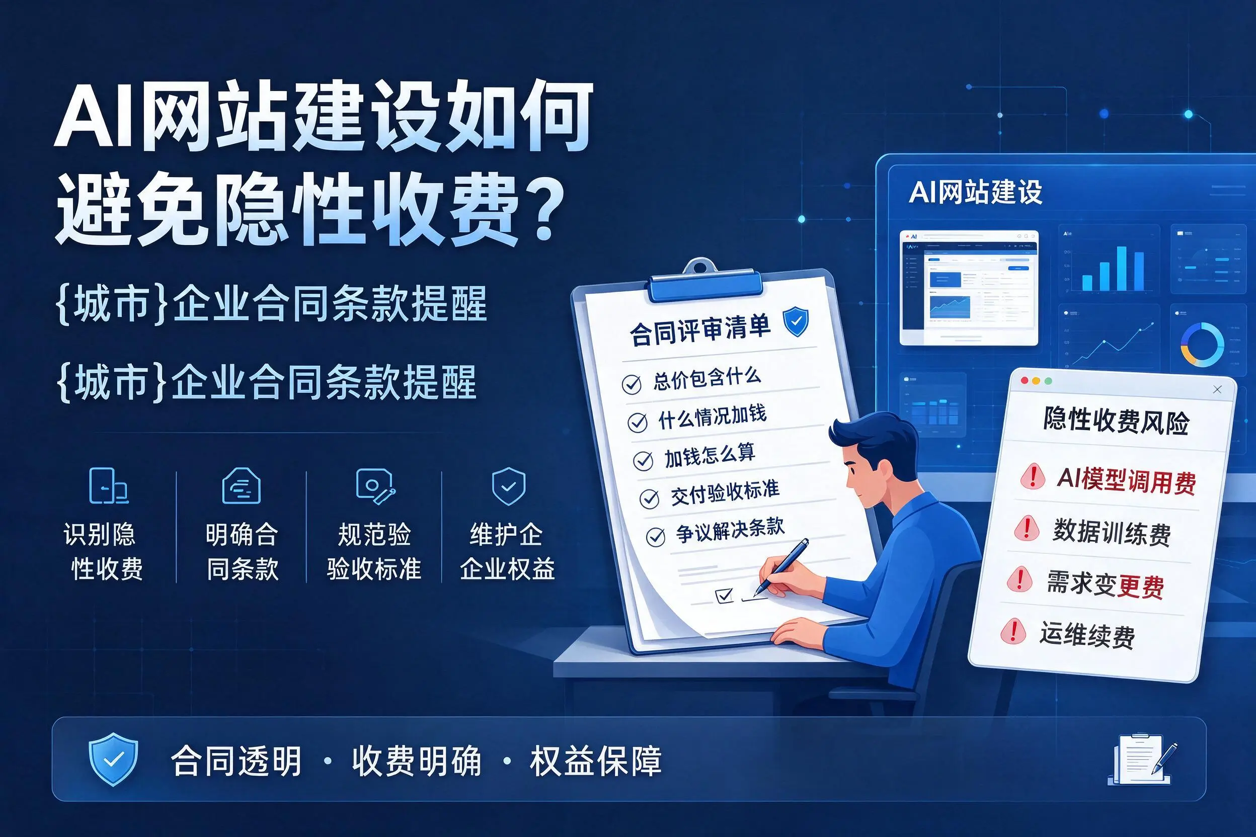 AI网站建设如何避免隐性收费?吐鲁番企业合同条款提醒