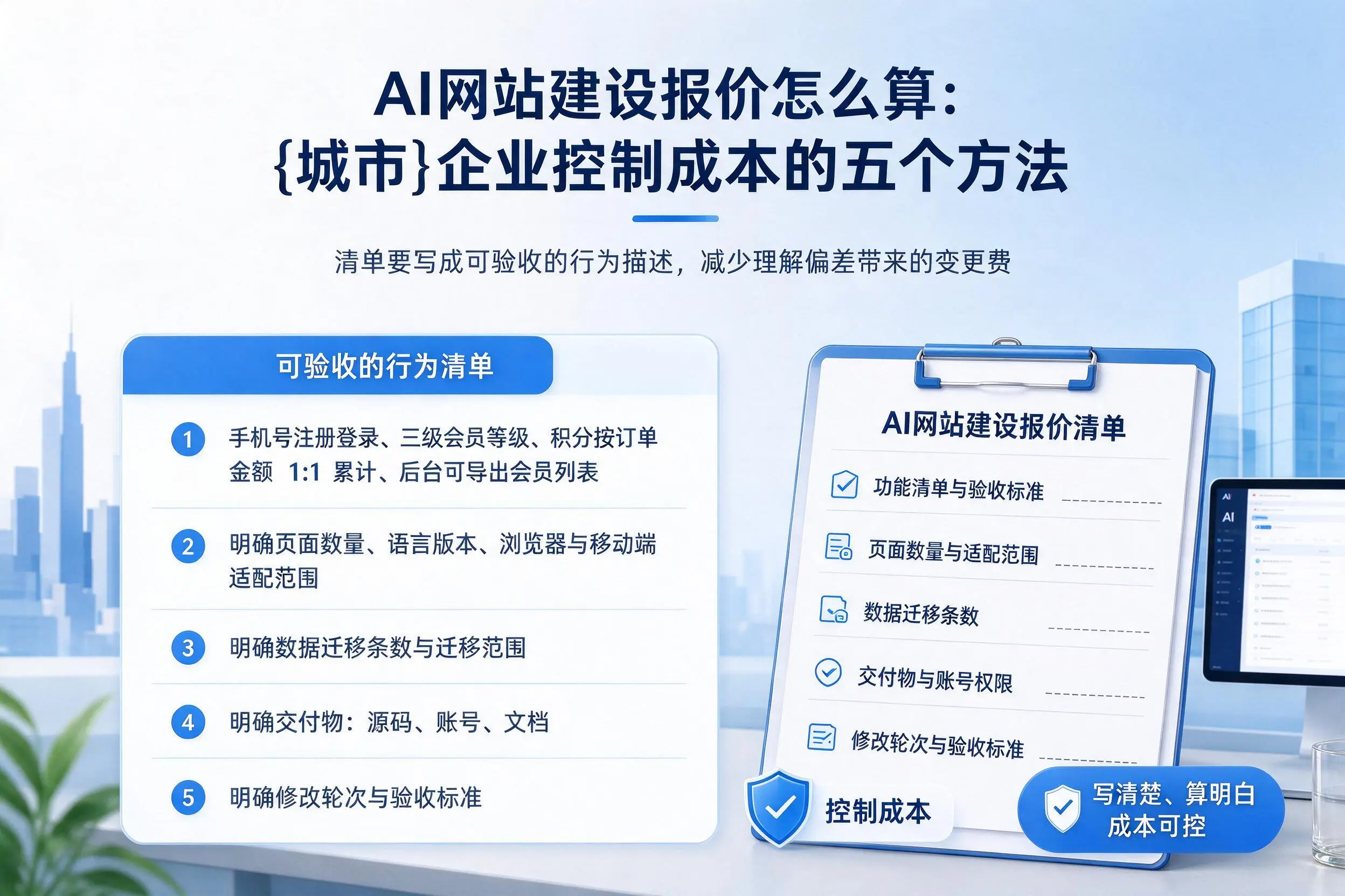 AI网站建设报价怎么算:吐鲁番企业控制成本的五个方法